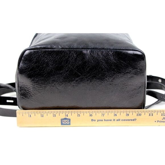 REBECCA MINKOFF BLACK GENUINE LEATHER BACKPACK CONVERTIBLE SHOULDER BAG PURSE - Picture 12 of 13